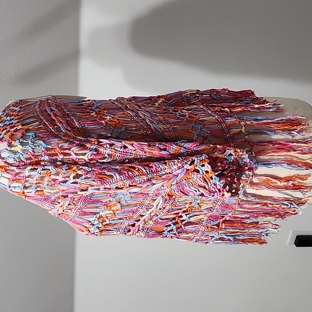 ☀️Bibi Colorful Acrylic Fringe Knit Pullover Top - Picture 3 of 8